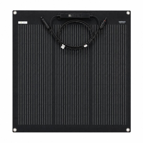 Solarmodul 50 Watt Mono 18V flexibel All-Black Solarpanel Solarzelle 590x550x3